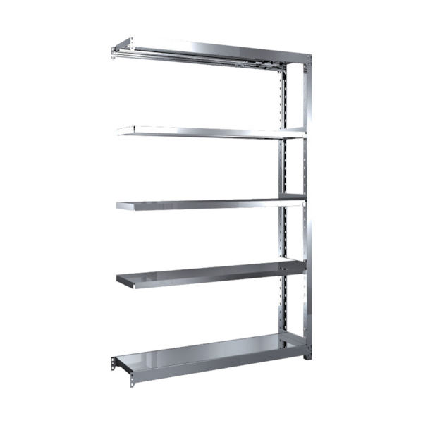 トラスコ中山 TRUSCO ステンレス棚 ステンレス軽中量棚 増結 W1160XD300XH1800 5段 SM2-6435B 1台(1個)（直送品）