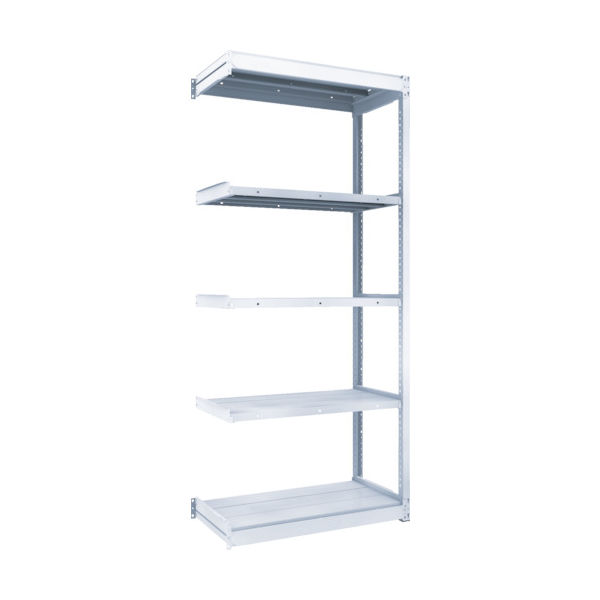 軽中量ボルトレス棚TUG型（200kgタイプ、高さ2100mm、5段タイプ）連結型（高さ2100mm 棚段数5段タイプ）