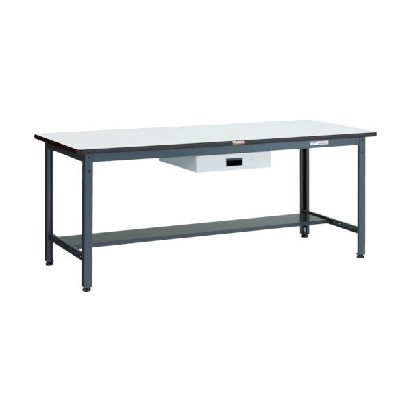 TRUSCO 中荷重作業台(500kg)AEW型 900X600XH740 薄型1段引出付 ダークグレー色 AEWR-0960UDK1 1台（直送品）