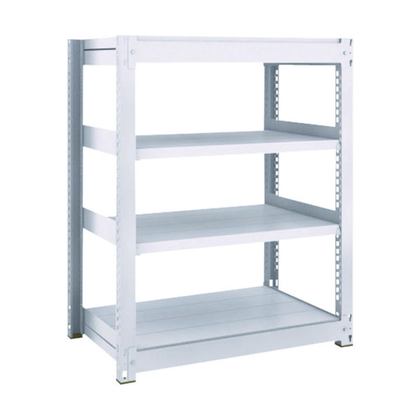 TRUSCO TUG型中量ボルトレス棚 450kg 単体型 1855×626×H1200 4段 TUG450-46L-4 1台(1個)（直送品）