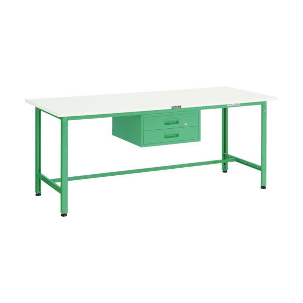 TRUSCO 軽荷重作業台(300kg)AE型 900X600XH740 2段引出付 ダークグレー色 AE-0960F2 DG 1台（直送品）