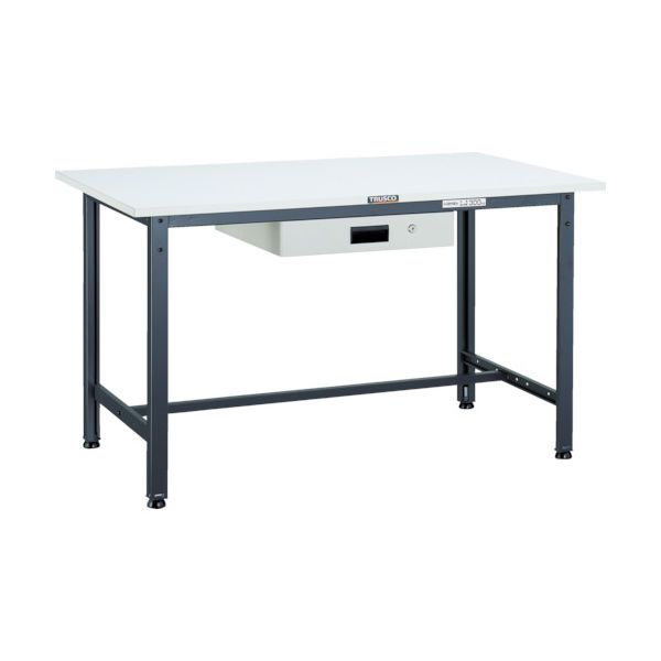TRUSCO 軽荷重作業台(300kg)AE型 900X600XH740 薄型1段引出付 ホワイト色 AE-0960UDK1W 1台（直送品）