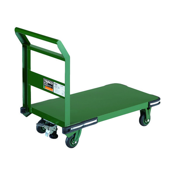 トラスコ中山 TRUSCO 鋼鉄製運搬車 800X450 ハンドル側自在車 鋳物車輪 Lストッパー付 OH-3RSS 1台 768-0791（直送品）