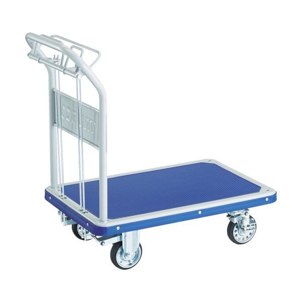 TRUSCO プレス製台車 ドンキーカート 固定 810×510 ハンド式 ピン式4輪ストッパー付 制動ブレーキ付 202NJKHB4S（直送品）