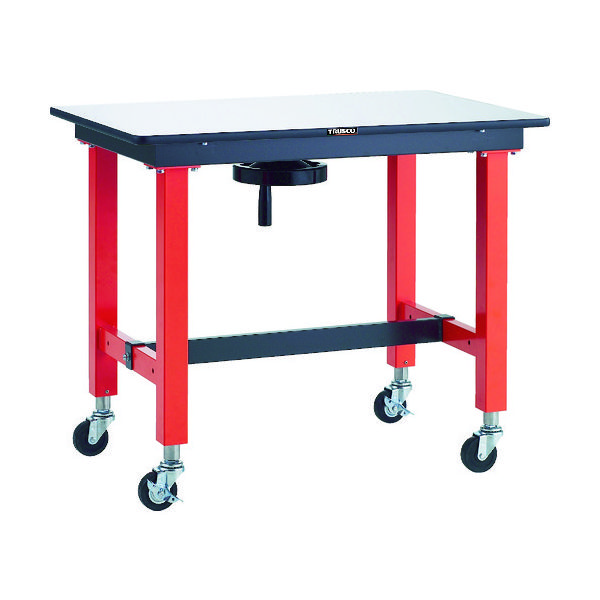 トラスコ中山 TRUSCO ハンドル昇降式作業台 車輪付 1200X600XH770~970 TFKSS-1260C75 1台（直送品）