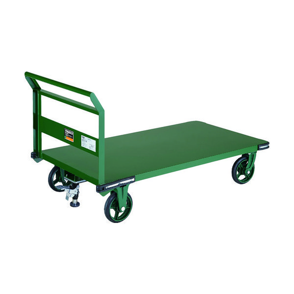 トラスコ中山 TRUSCO 鋼鉄製運搬車 1400X750 Φ200鋳物車輪 Lストッパー付 OH-1LSS 1台 768-0686（直送品）
