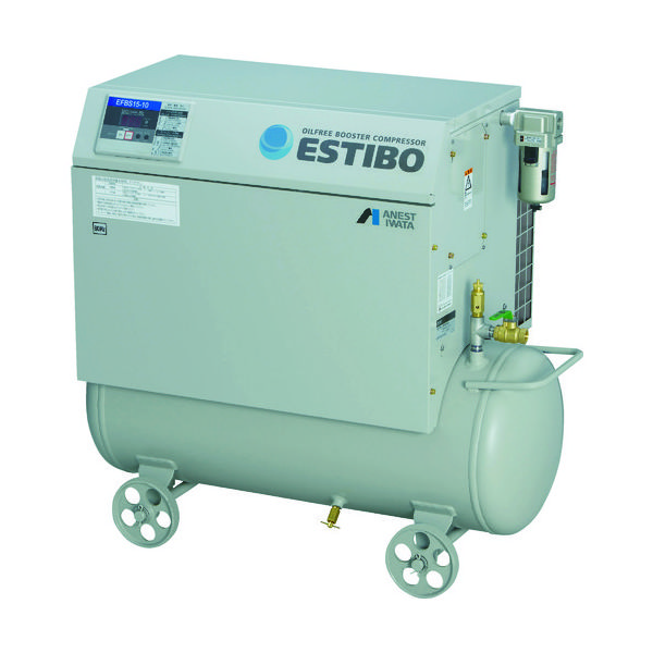 アネスト岩田 オイルフリー小型ブースタコンプレッサ 1.5KW 50Hz EFBS15BF-10M5 1台 769-5225（直送品）