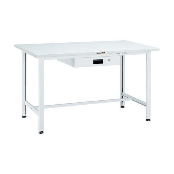 TRUSCO 軽荷重作業台(300kg)AE型 1800X900XH740 薄型1段引出付 ホワイト色 RAE-1809UDK1W 1台（直送品）