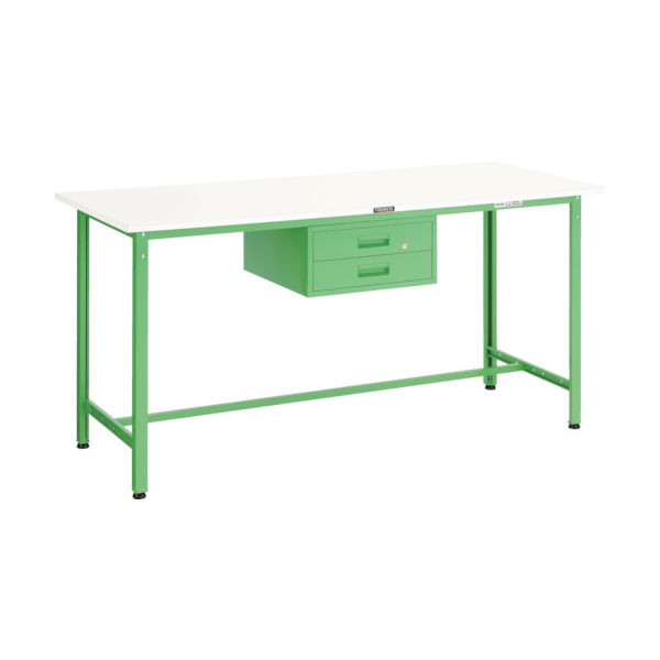 TRUSCO 軽荷重立作業台(300kg)HAE型 900X600XH900 2段引出付 ホワイト色 HAE-0960F2 W 1台（直送品）