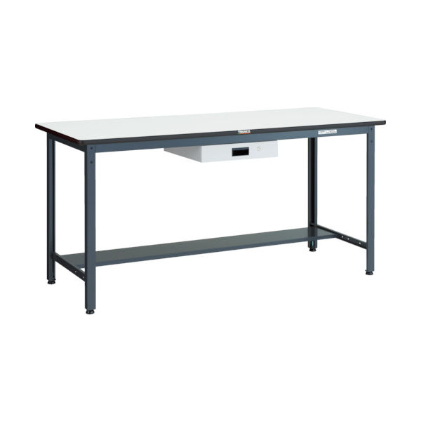 TRUSCO 中荷重立作業台(500kg)HAEW型 900X600XH885 薄型1段引出付 ダークグレー色 HAEWP-0960UDK1（直送品）