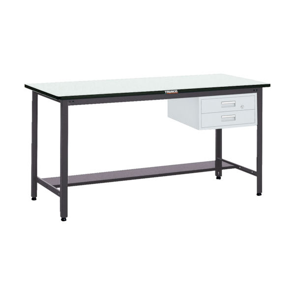 TRUSCO 中荷重立作業台(500kg)HAEW型 900X600XH885 2段引出付 ダークグレー色 HAEWS-0960F2 1台（直送品）