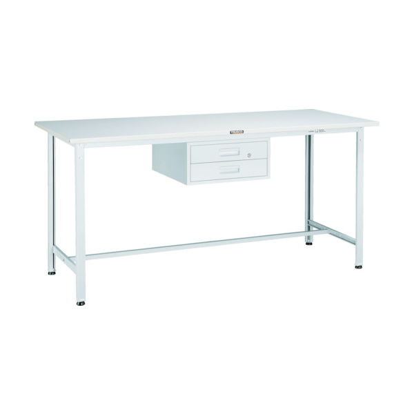 TRUSCO 軽荷重立作業台(300kg)HAE型 900X600XH900 2段引出付 グリーン色 HSAE-0960F2 1台（直送品）