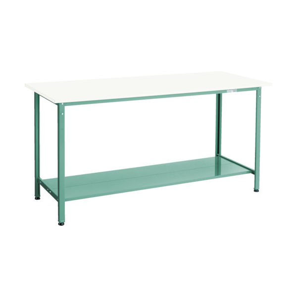TRUSCO 軽荷重立作業台(300kg)HAE型 900X600XH900 下棚2枚付 グリーン色 HSAE-0960LT2 1台（直送品）