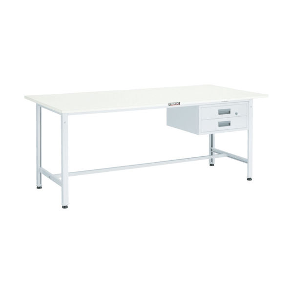TRUSCO 軽荷重作業台(300kg)AE型 1800X750XH740 2段引出付 ダークグレー色 RAE-1800F2 DG 1台（直送品）