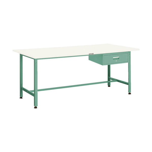 TRUSCO 軽荷重作業台(300kg)AE型 1800X900XH740 1段引出付 ホワイト色 SAE-1809F1 W 1台（直送品）