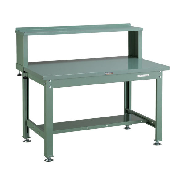 TRUSCO 中荷重作業台(2000kg)DW型 1200X750XH1044(全高) 上棚付 グリーン色 SDW-1200YURB 1台（直送品）