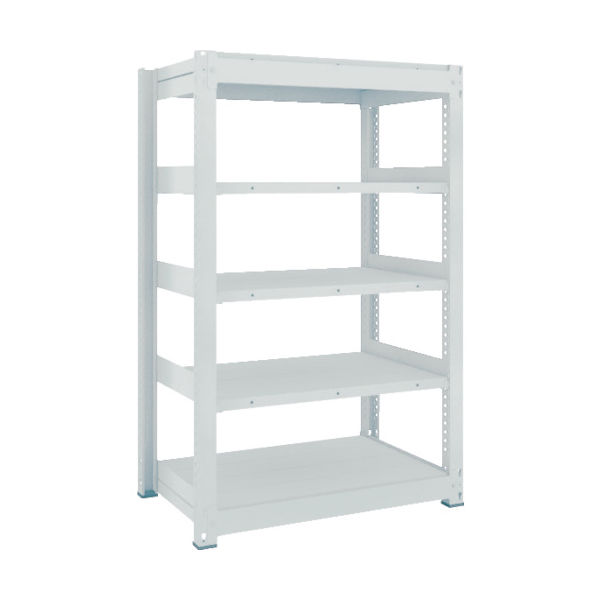 トラスコ中山 TRUSCO TUG型中量ボルトレス棚 300kg 単体型 1255×776×H1500 5段 TUG300-54J-5 1台(1個)（直送品）