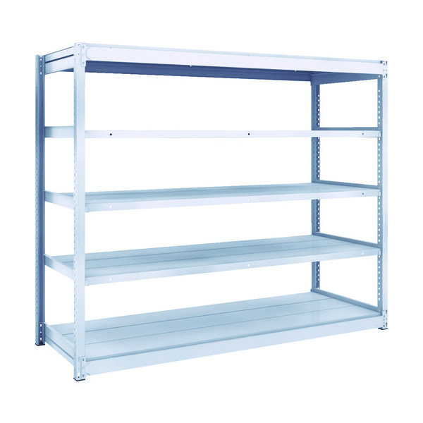 TRUSCO TUG型軽中量ボルトレス棚 200kg 単体型 1840×624×H1500 5段 TUG200-56L-5 1台(1個)（直送品）