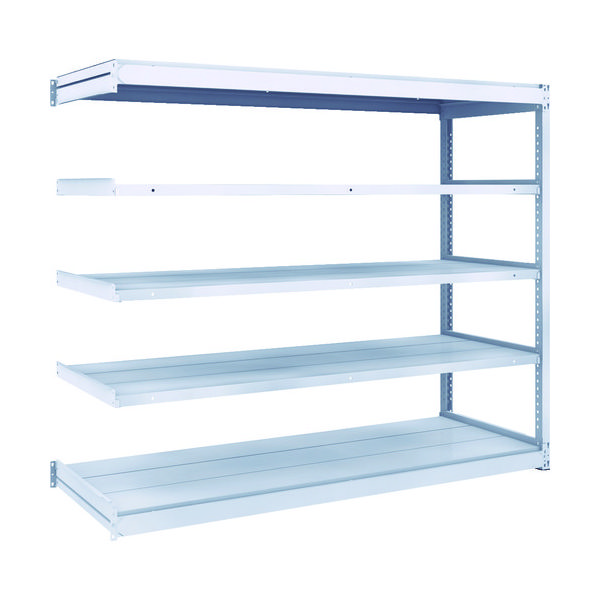 TRUSCO TUG型軽中量ボルトレス棚 200kg 連結型 1840×624×H1500 5段 TUG200-56L-5B 1台(1個)（直送品）