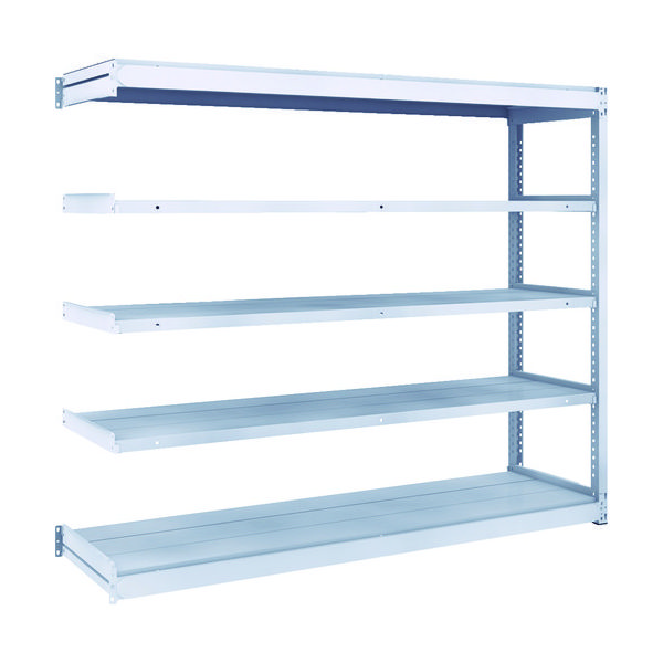 TRUSCO TUG型軽中量ボルトレス棚 200kg 連結型 1840×474×H1500 5段 TUG200-56S-5B 1台(1個)（直送品）