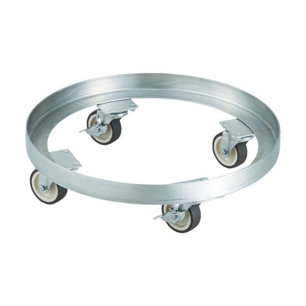 トラスコ中山 TRUSCO SUS304 ドラム缶台車 300L ステン金具 NU車輪 SDA-300-SNU 1台 818-5157（直送品）