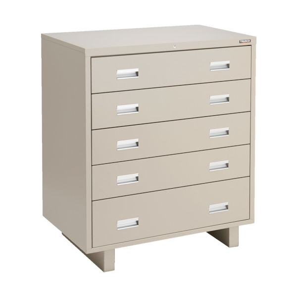 トラスコ中山 TRUSCO 中量棚収納用3ロックキャビネット W900XD570用 5段 TWK-MM96W-5-NG 1台(1個)（直送品）