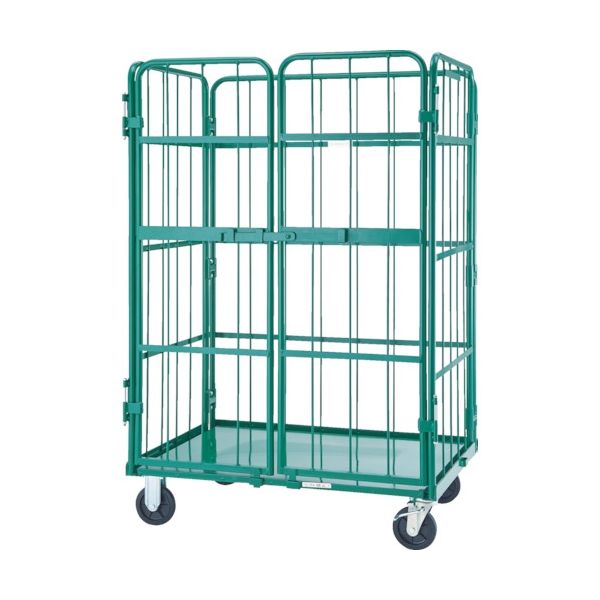 トラスコ中山 TRUSCO カゴ車 ハイテナー 観音扉付 1100X800X1700 旋回仕様 THT-5CK 1台 855-5484（直送品）