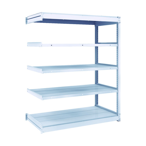 TRUSCO TUG型軽中量ボルトレス棚 200kg 連結型 1240×624×H1500 5段 TUG200-54L-5B 1台(1個)（直送品）