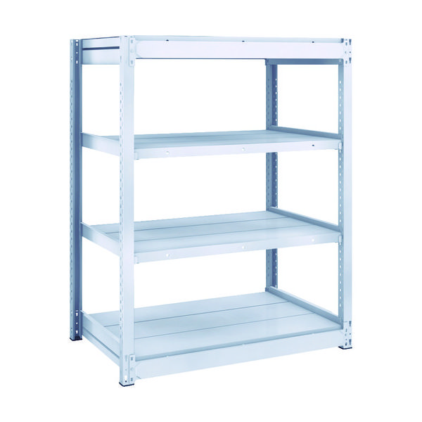 TRUSCO TUG型軽中量ボルトレス棚 200kg 単体型 940×624×H1200 4段 TUG200-43L-4 1台(1個)（直送品）