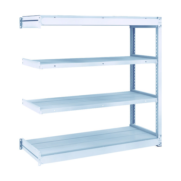 TRUSCO TUG型軽中量ボルトレス棚 200kg 連結型 1240×474×H1200 4段 TUG200-44S-4B 1台(1個)（直送品）