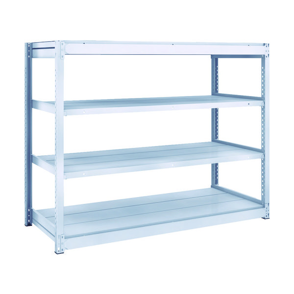 TRUSCO TUG型軽中量ボルトレス棚 200kg 単体型 1540×624×H1200 4段 TUG200-45L-4 1台(1個)（直送品）