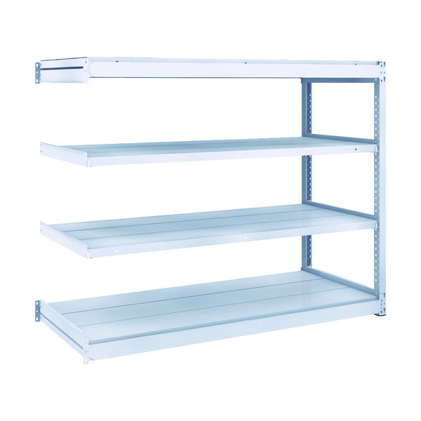 TRUSCO TUG型軽中量ボルトレス棚 200kg 連結型 1540×624×H1200 4段 TUG200-45L-4B 1台(1個)（直送品）