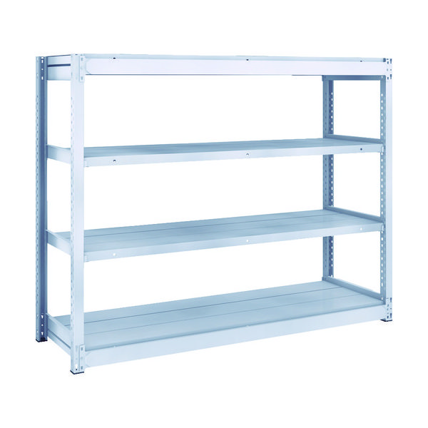 TRUSCO TUG型軽中量ボルトレス棚 200kg 単体型 1540×474×H1200 4段 TUG200-45S-4 1台(1個)（直送品）