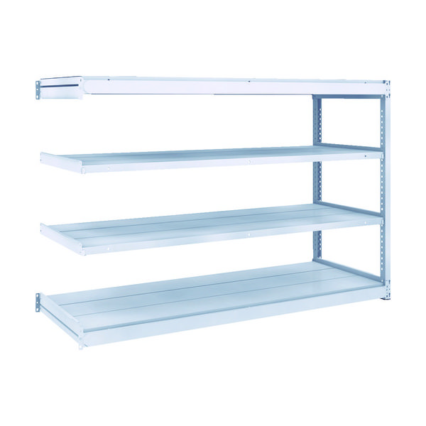 TRUSCO TUG型軽中量ボルトレス棚 200kg 連結型 1840×624×H1200 4段 TUG200-46L-4B 1台(1個)（直送品）