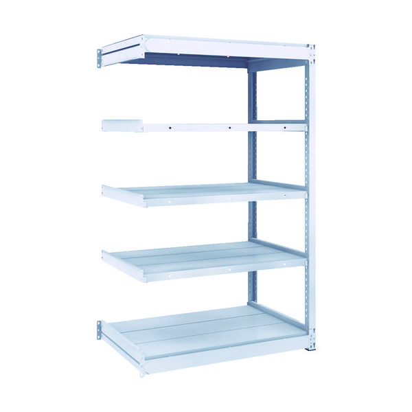 TRUSCO TUG型軽中量ボルトレス棚 200kg 連結型 940×624×H1500 5段 TUG200-53L-5B 1台(1個)（直送品）