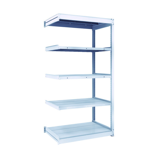 TRUSCO TUG型軽中量ボルトレス棚 200kg 連結型 940×624×H1800 5段 TUG200-63L-5B 1台(1個)（直送品）