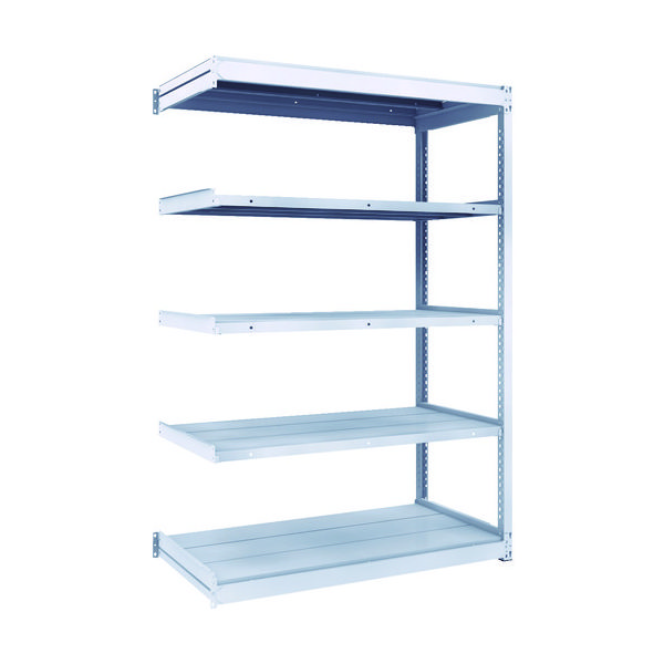 TRUSCO TUG型軽中量ボルトレス棚 200kg 連結型 1240×624×H1800 5段 TUG200-64L-5B 1台(1個)（直送品）