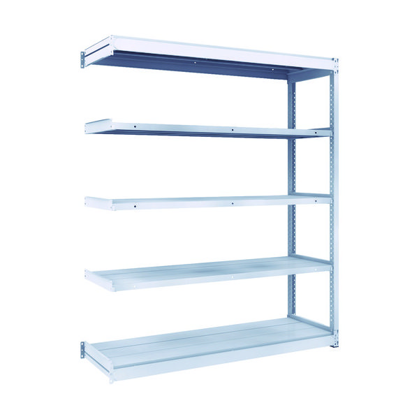 TRUSCO TUG型軽中量ボルトレス棚 200kg 連結型 1540×474×H1800 5段 TUG200-65S-5B 1台(1個)（直送品）