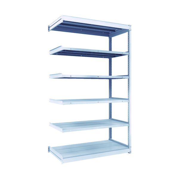 TRUSCO TUG型軽中量ボルトレス棚 200kg 連結型 1240×624×H2100 6段 TUG200-74L-6B 1台(1個)（直送品）