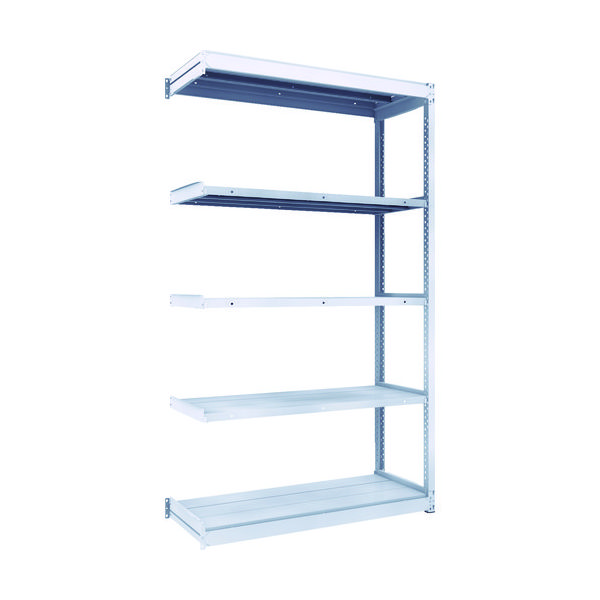 トラスコ中山 TRUSCO TUG型軽中量棚200kg連結 1240X474XH2100 5段 TUG200-74S-5B 1台(1個)（直送品）