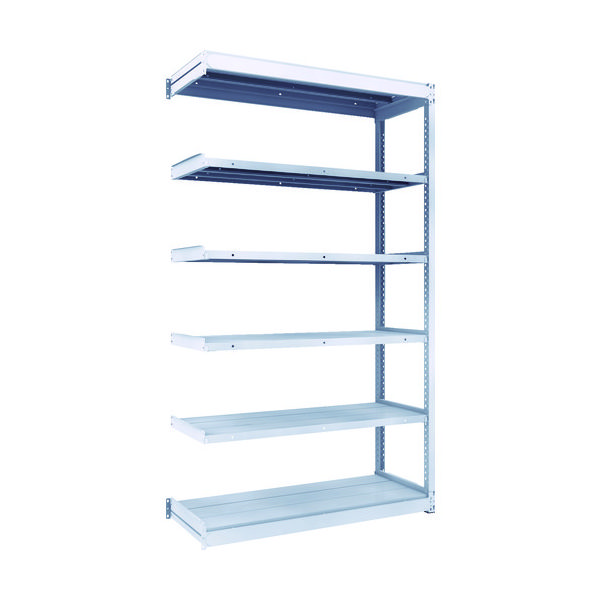 TRUSCO TUG型軽中量ボルトレス棚 200kg 連結型 1240×474×H2100 6段 TUG200-74S-6B 1台(1個)（直送品）