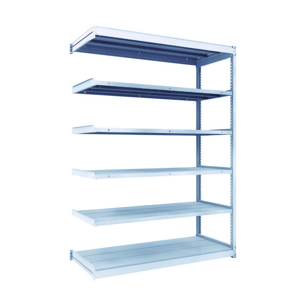 TRUSCO TUG型軽中量ボルトレス棚 200kg 連結型 1540×624×H2100 6段 TUG200-75L-6B 1台(1個)（直送品）