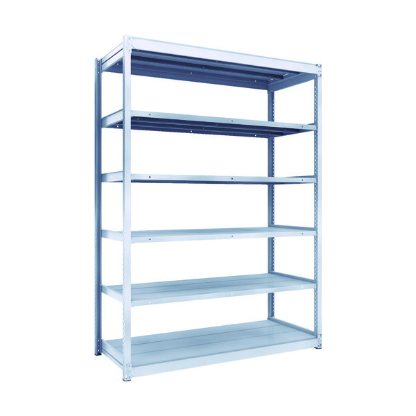 TRUSCO TUG型軽中量ボルトレス棚 200kg 単体型 1540×624×H2100 6段 TUG200-75L-6 1台(1個)（直送品）