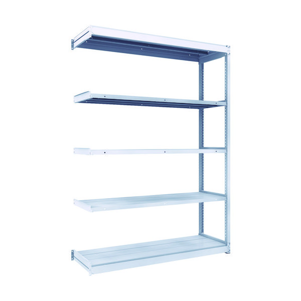 トラスコ中山 TRUSCO TUG型軽中量棚200kg連結 1540X474XH2100 5段 TUG200-75S-5B 1台(1個)（直送品）