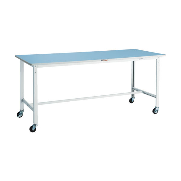TRUSCO 軽荷重作業台(125kg)BE型 1500X750XH809 φ75キャスター付 ホワイト色 BER-1575C75W 1台（直送品）