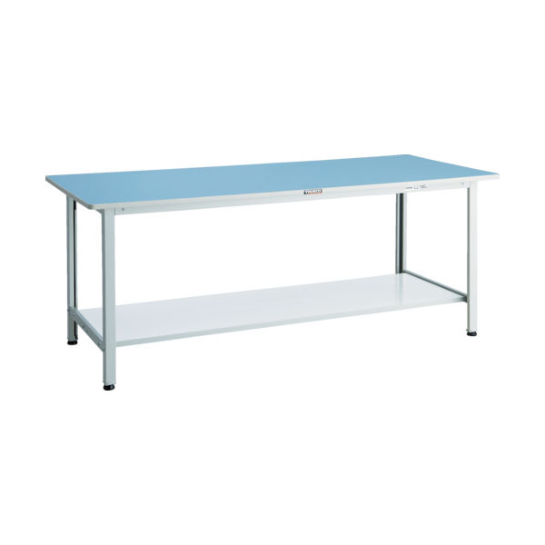 TRUSCO 軽荷重作業台(180kg)BO型 1800X750XH740 下棚2枚付 ホワイト色 BOR-1875LT2 1台（直送品）