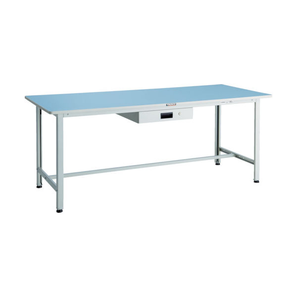 TRUSCO 軽荷重作業台(180kg)BO型 1800X900XH740 薄型1段引出付 ホワイト色 BOR-1890UDK1 1台（直送品）