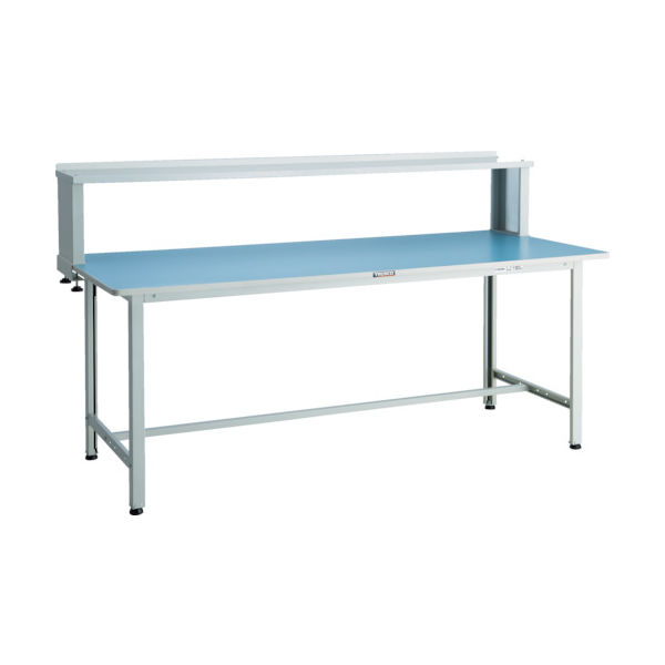 TRUSCO 軽荷重作業台(180kg)BO型 1800X900XH1044(全高) 上棚付 ホワイト色 BOR-1890YURB 1台（直送品）