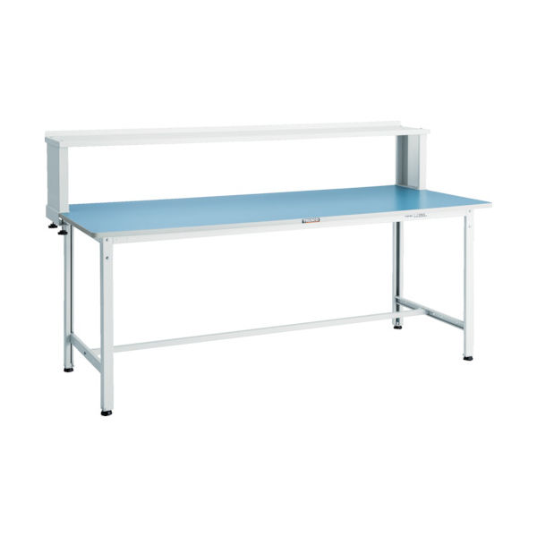 TRUSCO 軽荷重作業台(250kg)BE型 1800X600XH1044(全高) 上棚付 ホワイト色 BER-1860YURBW 1台（直送品）