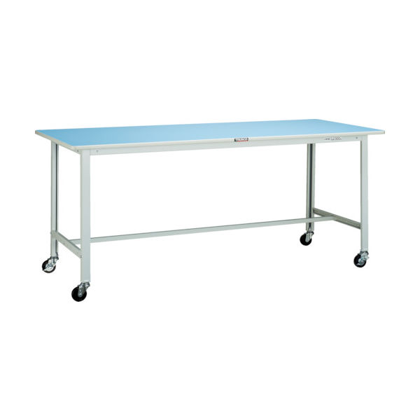 TRUSCO 軽荷重作業台(90kg)BO型 900X600XH806 φ75キャスター付 ホワイト色 BOR-0960C75 1台（直送品）